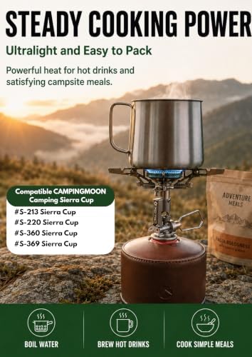 CAMPINGMOON Canister Stove Pressure Regulator Piezo Igniter Silver XD-2F