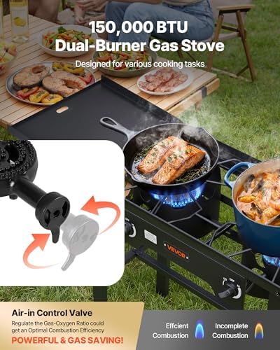 VEVOR Outdoor Propane Gas Stove, Propane LPG Gas Camping Stove,