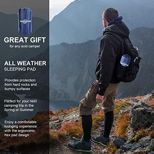 WANNTS Ultralight Sleeping Pad with Pillow & Built-in Pump for Camping