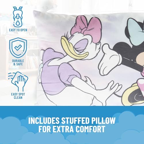 Jay Franco Kids Slumber Bag and Pillow - 54 x 27 Inch Comfy Indoor Sleeping Bag for School and Sleepovers, 2 Piece Set, Purple - Minnie Mouse