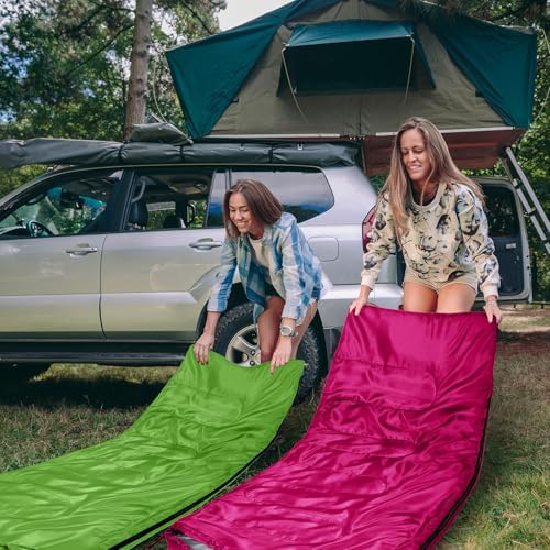 Tudomro 2 Pcs Camping Sleeping Bag for Adults Lightweight Packable Waterproof Camping Gear Equipment to Keep Warm for Outdoor Backpacking Hiking Travel