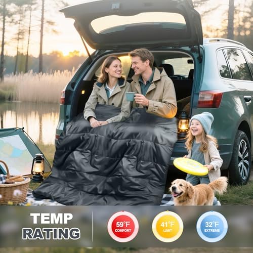 Cotton Flannel Double Sleeping Bag, 2 Person Camping Sleeping Bag