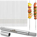 50 Pack 13.5 Inch Stainless Steel BBQ Skewers