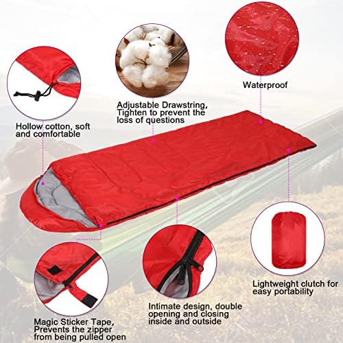 Macarrie 6 Pack Bulk Sleeping Bags for Homeless Donation, 0 Degree Waterproof Sleeping Bags with Compression Sack for Adults Winter Cold Weather Care Camping Hiking Emergency