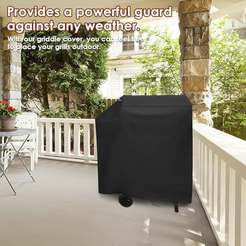 35" Barrel Grill Cover for DNKMOR Charcoal Grill with Side Table