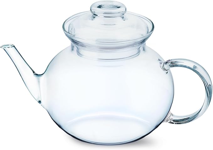 Simax Glassware 33 Ounce Glass Teapot | With Spout, Microwave and Stovetop Safe, Heat, Cold, and Thermal Shock Resistant Borosilicate Glass, Makes a Stunning Presentation…