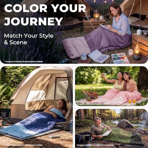Ultralight Warm Weather Sleeping Bag - Portable, Waterproof, Compact Lightweight, Comfort with Compression Sack - Great for Outdoor Camping, Backpacking & Hiking