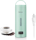Sekaer Travel Electric Tea Kettle Portable Small Mini Coffee Kettle, with 4 Variable Presets, Personal Hot Water Boiler 304 Stainless Steel with Auto Shut-Off & Boil Dry Protection, SY-618G