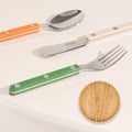 Kids Silverware Set, Stainless Steel Toddler Silverware with Bamboo Organizer, Montessori Kids Utensils, 10 Piece Cutlery Set with Forks, Spoons & Knives, Children Safe Metal Flatware