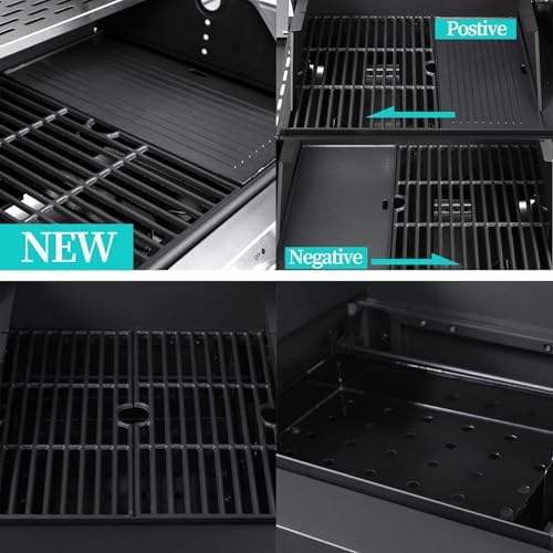 Propane Gas & Charcoal 3-Burner Combo Grill w/Side Burner