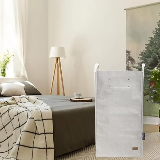Deeablo New York - Sustainable Reusable Indoor Recycling Bin for Kitchen, Multipurpose Recycle Bin, Large Recycling Bins for Home, Washable Paper Bag for Recycling (Grey)