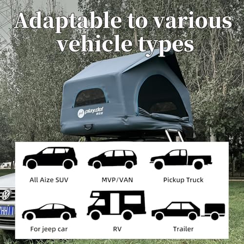 2 Person Inflatable Car Roof Top Tent with Pump,4 Season Waterproof and Sun Resitant Camping Dome Roof Top Tents Camping Tent for SUV, Truck and Universal Cars,Easy Setup
