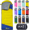 PTEROMY Sleeping Bags for Adults, Lightweight and Machine Washable, Water Resistant Backpacking Camping Sleeping Bag for Warm Cold Weather, Camping Essentials for Hiking Travel