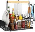 JBBTOOL Grill Caddy, BBQ Caddy with Paper Towel Holder & Utensil Holder, Picnic Caddy Organizer for Outdoor Cooking, Camping Essentials, Tailgating, Camping Must-Have for Patio, RV, Camper