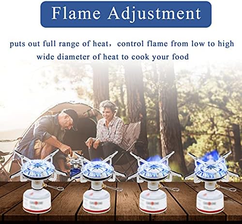 Small Backpacking Stove Portable Camping Stove Burner with Butane Adapter