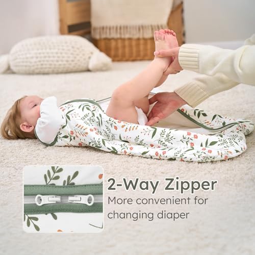 Yoofoss Baby Sleep Sack 12-18 Month 1.5TOG 100% Organic Cotton 2-Way Zipper