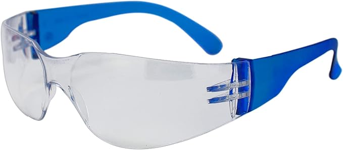 BISON LIFE Safety Glasses - Scratch Resistant Wrap Around Eyewear, Polycarbonate ANSI Z87.1 Impact Resistant Lens