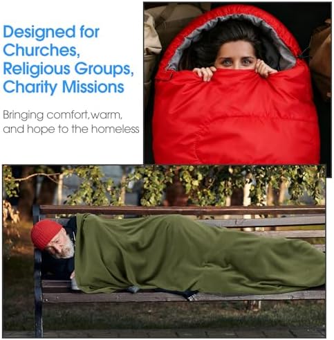 Hahafelt 6 Pack Sleeping Bags with Fleece Liner Adults Camping,Colorful