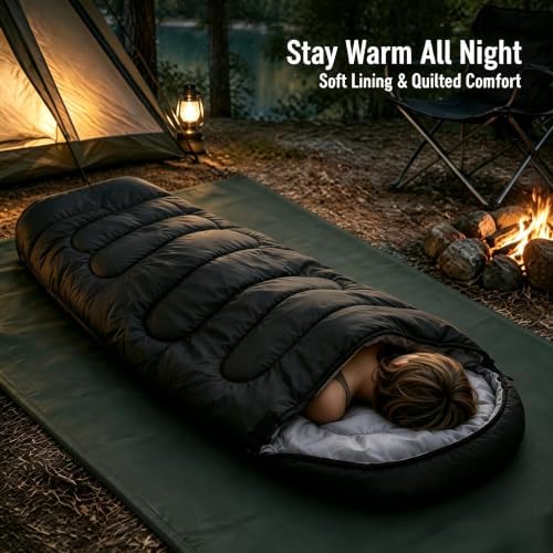 Wind Tour 3 Season Lightweight Waterproof Sleeping Bag Indoor & Outdoor for Hiking Backpacking Camping Traveling