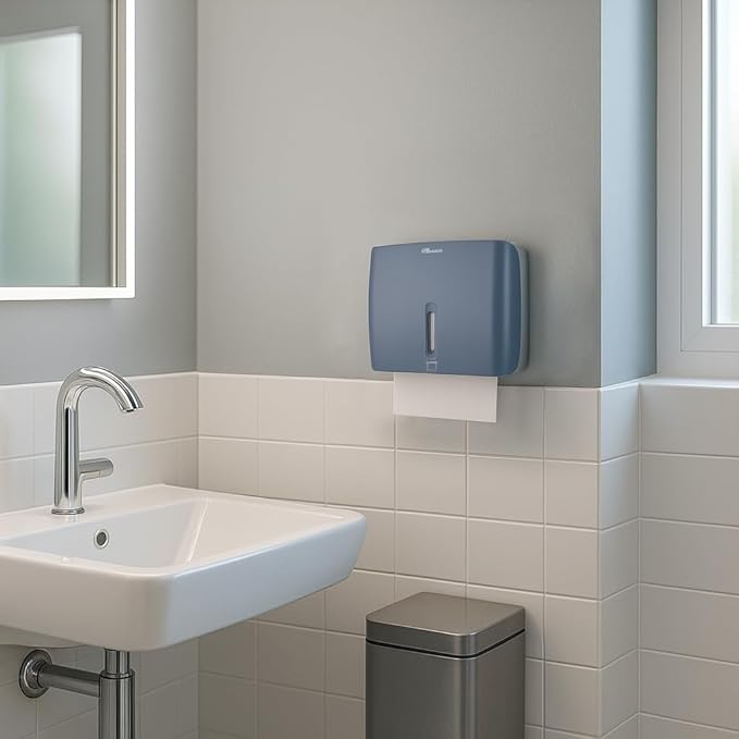 Commercial Paper Towel Dispenser Wall Mount Blue Pack of 2 Fits Multifold Paper Towels for Bathroom Kitchen Home Use