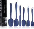 Silicone Spatulas Set, Rubber Spoon Spatula Heat Resistant Spoonula One Piece Design Seamless Spatula Non-Stick Scrapers Baking Mixing Tool (Dark Blue)