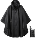 Rain Poncho Jacket Coat Hooded Zipper Style for Women/Men/Adult with Pocket