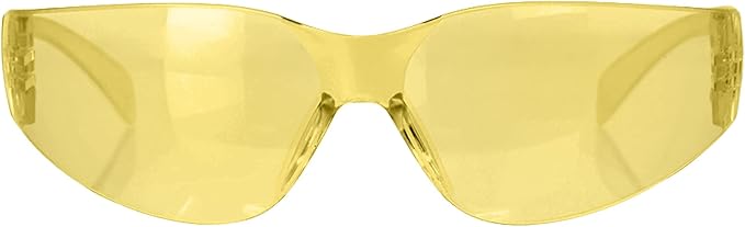 BISON LIFE Safety Glasses - Scratch Resistant Wrap Around Eyewear, Polycarbonate ANSI Z87.1 Impact Resistant Lens