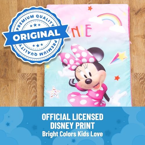Jay Franco Disney Minnie Mouse Bowtique Slumber Sack - Cozy & Warm Kids Lightweight Slumber Bag/Sleeping Bag (Official Disney Product)