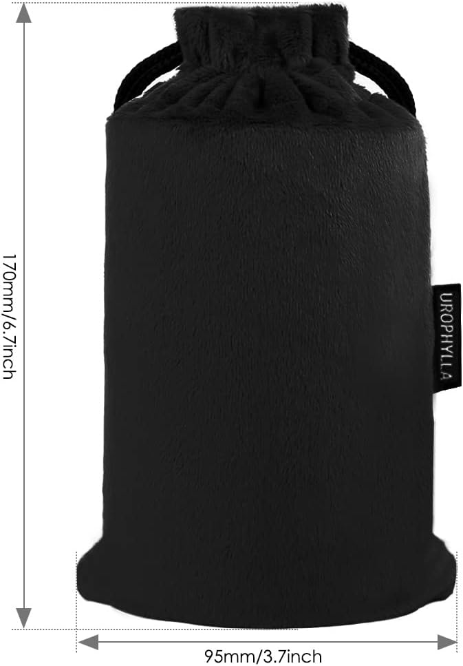 urophylla Inflatable Travel Pillow, Soft Velvet Inflatable Neck Pillow for Traveling, Airplanes, Train, Car, Office with Compact Bag, Breathable Washable Cover, Suit for Adults Sleeping - Black