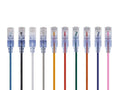 Monoprice Cat6A 25ft 10-Color 10-Pk Patch Cable UTP 30AWG 10G Pure Bare Copper Snagless RJ45 SlimRun Series Ethernet Cable