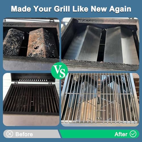Replacement Parts for Nexgrill 820-0033 Grill, Grill Grate, Heat Shield Flame Tamer and Burner for Nexgrill 820-0033 2 Burner Grill, Megamaster 820-0033M Propane Gas Grill