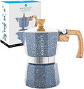 GROSCHE Milano Stovetop Espresso Maker Moka Pot 3 espresso Cup, 5 oz Indigo