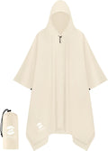 SaphiRose Hooded Rain Poncho Waterproof Raincoat Jacket for Men Women Adults