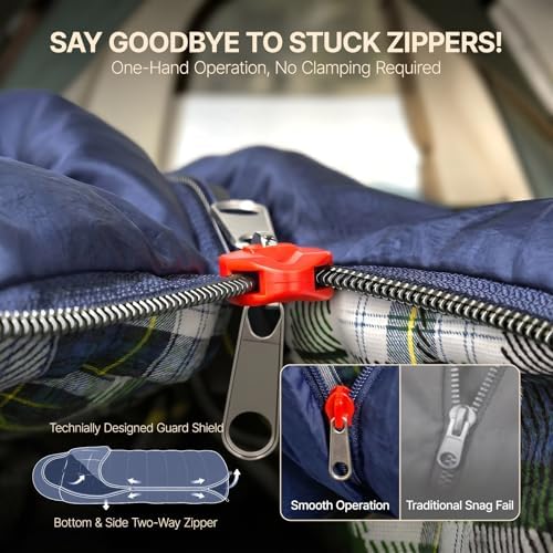 Kids Sleeping Bag for Camping, 3 Season Toddler Sleeping Bag