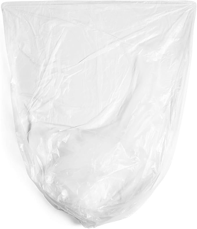 Aluf Plastics High Density Trash Bags, 12 Gallon, 1000 Count, 8 Micron (eq), 24" x 27", Clear, for Bathroom, Office, Industrial, Commercial, Janitorial, Municipal, Recycling