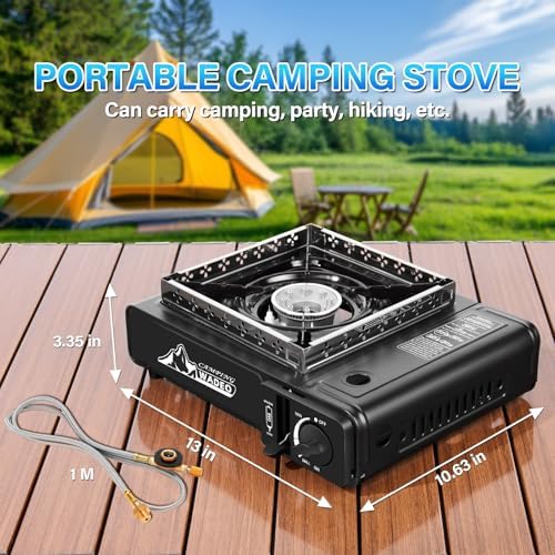 3 in 1 Propane Butane Isobutane Camping Stove, Three Fuel Portable Stove