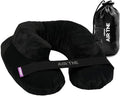 Cabeau Inflatable Travel Pillow – Air TNE – Adjustable, Lightweight, and Supportive for Sleeping on Airplanes, Trains, and Cars– Customized Fit and Compact Carrying Case (Midnight Black)