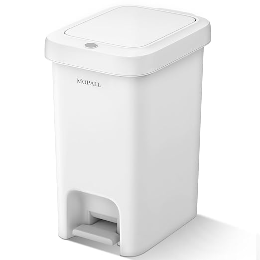 MOPALL Trash Can with Lid, Kitchen Step Trash Can, Garbage Can with Press Top Lid & Foot Pedal, Trash Bin Garbage Bin Waste Bin Waste Basket for Bathroom|Kitchen|Bedroom|Living Room|Office, 5.7 Gallon