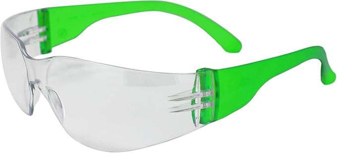 BISON LIFE Safety Glasses - Scratch Resistant Wrap Around Eyewear, Polycarbonate ANSI Z87.1 Impact Resistant Lens
