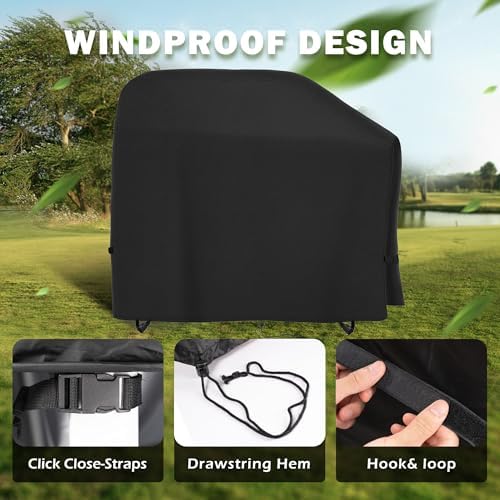 Grill Cover for Traeger Woodridge Pellet Grill TFB86MLH, Outdoor Griddle Cover for Traeger Pellet Smoker Grill, Waterproof BBQ Grill Cover for All Weather