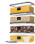 Vtopmart Pasta Storage Containers, 4 Pack, 3.2L Airtight Canisters