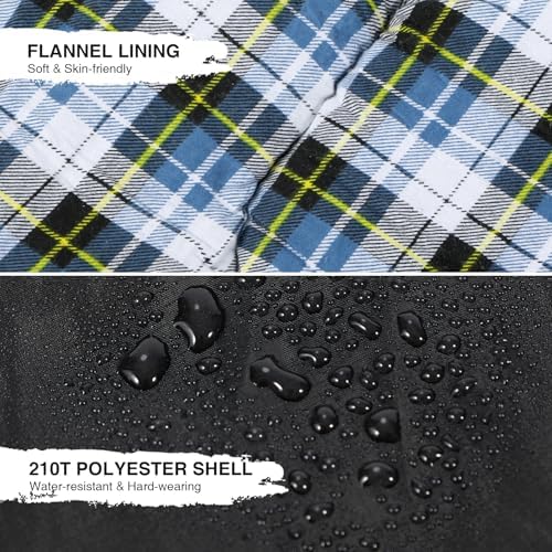 REDCAMP Cotton Flannel Sleeping Bag for Camping Backpacking, Adults Cold Weather Envelope Sleeping Bags with 2/3/4/6lbs Filling