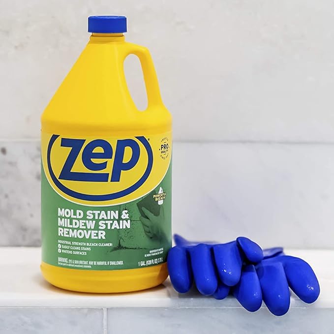Zep Mold Stain and Mildew Stain Remover 1 Gallon (Case of 2) ZUMILDEW128 - Professional Strength No Scrub Formula
