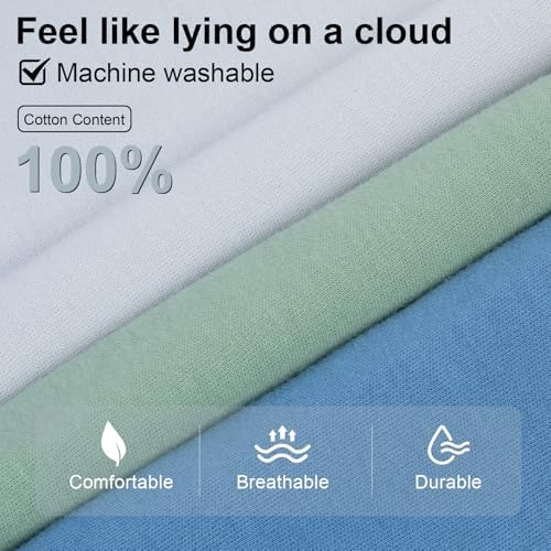 Baby Sleep Sack 0-6 Months, 100% Cotton Wearable Blanket, 0.5 Tog, 3 Pack