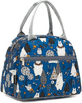 FlowFly Insulated Lunch Cooler Bag - Tote Bag Organizer for Women/Men, Owl