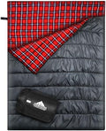 Cotton Flannel Double Sleeping Bag, 2 Person Camping Sleeping Bag