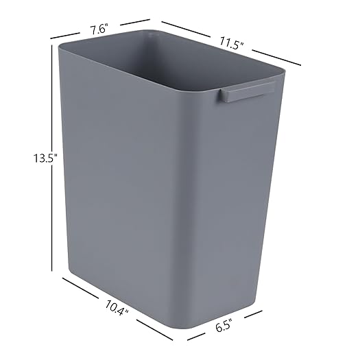 3 Pack 4.5 Gallon Open-top Trash Cans, Plastic Wastebasket Garbage Can