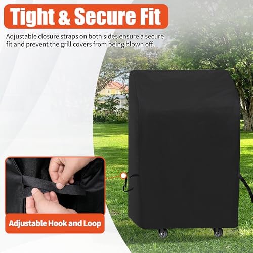 iCOVER 2 Burner Grill Cover - 32 inch Small Grill Cover 600D Heavy Duty Waterproof, Fits Weber/Char-Broil/Brinkmann/Nexgrill/Jenn Air/Pit Boss 3 Series with Collapsed Side Tables, Fade & UV Resistant