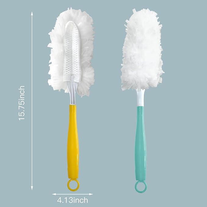 Car Interior Duster - Ultimate Cleaning Tool for Cars, House, and Office - Compact Mini Design for Effortless Dust Removal Stereo-Single Sided Design 2handle +20 Duster Refills.