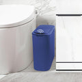 Automatic Motion Sensor Bathroom Trash Can with Lid, 2.6 Gallon Touchless Trash Bin, Smart Garbage Can Plastic Slim Wastebasket for Bedroom, Office, Dorm (Blue)